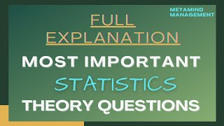 Mastering Statistics The Essential Theory Questions  Part1 [upl. by Also]