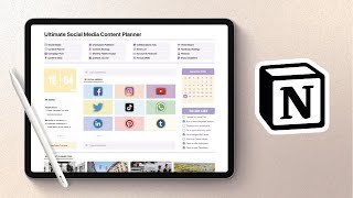 The ULTIMATE Social Media Content Planner Notion Template [upl. by Idnod]