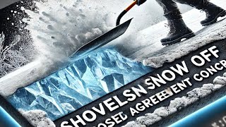 SHOVELING SNOW OFF EXPOSED AGGREGATE CONCRETE [upl. by Nigrom]