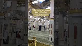 Riaz ul Jannah  Riyath ul Jannah  Madina Sharif New System masjidnabawiﷺ madinah viral shorts [upl. by Beichner]