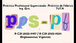 Charla sobre PPS y PF para Ingeniería Química y TUTA [upl. by Ymmik]