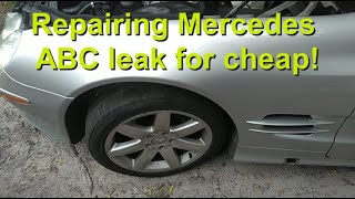 Mercedes SL500 r230 ABC pump leak repaired for dirt cheap [upl. by Kellia]