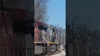 KCS Grey Ghost leading CPKC 181 in Camanche IA [upl. by Aubreir]