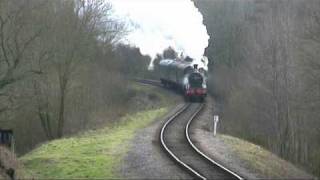 Bluebell Railway  No 65 at Lindfield Wood Northbound  07022009 [upl. by Yetnom737]