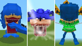 Every Shin Sonic Tapes Addon in Minecraft PE [upl. by Otrevire]