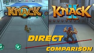 Knack vs Knack 2  Direct Comparison [upl. by Lodmilla875]