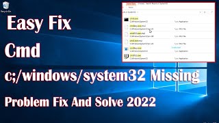 Cmd cwindowssystem32 Missing Problem  How To Fix [upl. by Trah78]