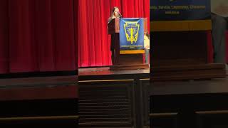 Sania Shareef  NHS Induction Speech WHRHS [upl. by Audette]