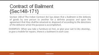 Contract Of Bailment [upl. by Farlie]