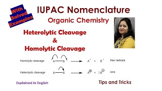 Heterolytic amp Homolytic Bond fission [upl. by Leamaj]