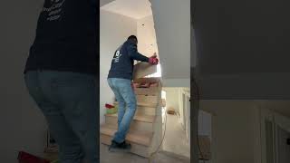 wood stair staircase woodworking oakwood newconstruction stair [upl. by Rozalin632]