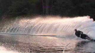 36 MPH  Slalom water skiing at top speed [upl. by Moyna]