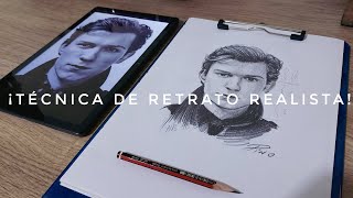 Aprende a RETRATAR REALISTA de con TÉCNICAS FÁCILES TOM HOLLAND [upl. by Tiat]