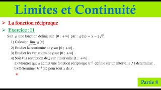 Continuité dune fonction  exercice corrigé  fonction réciproque  2BAC  PC et SVT [upl. by Shanks]