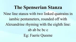 The Spenserian Stanza [upl. by Gnol]