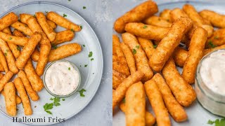 Crispy Halloumi Fries Halloumi Sticks [upl. by Idonna]