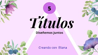 5 TITULOS BONITOS EN WORD TUTORIAL PASO A PASO 💻📏 Creando con Eliana [upl. by Ahras]