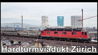 Züge auf dem Hardturmviadukt Zürich Schweiz 2019 [upl. by Schaffel]