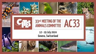 33rd Meeting of the CITES Animals Committee  Morning 15 July [upl. by Acimaj]