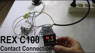 PID REX C100 temperature controller contact connection [upl. by Ethelind987]