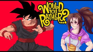 Evil Goku And Jasmine the Celestial Saiyan Plays Would You Rather [upl. by Einatsed]