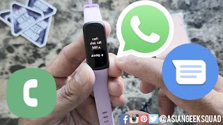 Phone Calls Text messages SMS and WhatsApp with the Fitbit Inspire 3 [upl. by Aeriell]