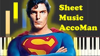 Superman Theme Song Piano Sheet Music [upl. by Kohsa]