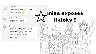 mina exposes tiktoks   mha texts [upl. by Khajeh]