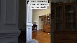 Prank Gone Wrong talon shorts mickeymouse spongebob [upl. by Nesnaj]