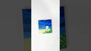 Mini canvas painting idea ✨ art artist viralshorts ytshortsvideo [upl. by Nnylirej]