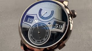 A Lange amp Söhne Zeitwerk Honeygold LUMEN 142055 A Lange amp Söhne Watch Review [upl. by Anneyehc571]