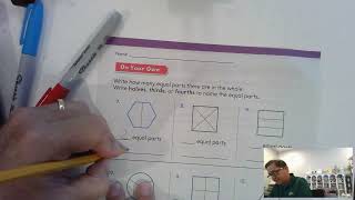 2nd Grade GO Math Lesson 118 Equal Parts pages 549552 [upl. by Wylde]