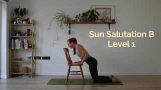 Sun Salutation B  Level 1  English  Mathilde Poulle [upl. by Manton]