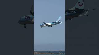 TUIfly Belgium Landing Lanzarote ACE from Brussels BRU [upl. by Etteraj426]