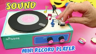 MAKE A GIFT WITH MUSICAL MESSAGE  MINI RECORD PLAYER THAT SOUND  aPasos Crafts DIY [upl. by Agrippina293]