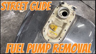 How to remove the fuel pump on Harley Davidson [upl. by Kcirad694]