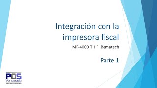 Conociendo la impresora fiscal MP4000 TH FI Venezuela  Vídeo 01 [upl. by Ultan438]