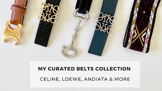 TOP5 best designer belts  Curated collection  Celine Triomphe Loewe Anagram Andiata  Review [upl. by Ailel]