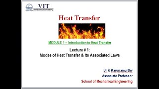 Heat Transfer 1 Modes of Heat Transfer  Mod 1 Lect 1 [upl. by Eremahs]