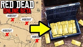 SECRET SPAWN UNLIMITED TREASURE HIDEOUTS in Red Dead Online Treasure Tips amp GLITCH RDR2 [upl. by Orvie324]