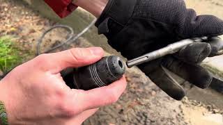 How To Use SDS Drill Tutorial Bosch Concrete Example Hammer Drill [upl. by Solokin]