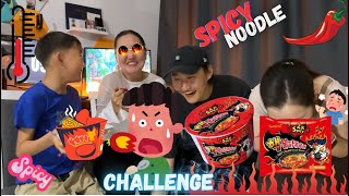 SPICY NOODLE CHALLENGE🔥  200 SUBSCRIBE SPECIAL😚🥰 [upl. by Assital47]