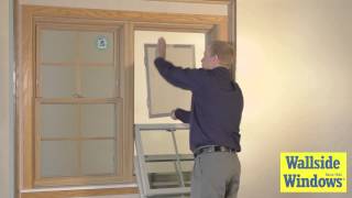 Double Hung Window Half Screen Operation [upl. by Noli]