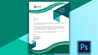 Corporate Letterhead Design In Adobe Photoshop  Letterhead Design Tutorial  Photoshop Tutorial [upl. by Malik349]