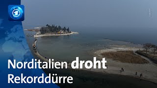 Dürre in Norditalien Trockenheit auch am Gardasee [upl. by Trinia]