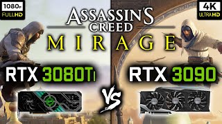 RTX 3080 Ti vs RTX 3090 in Assassins Creed Mirage  1080p and 4K Benchmark  1440p Gameplay [upl. by Neddra719]