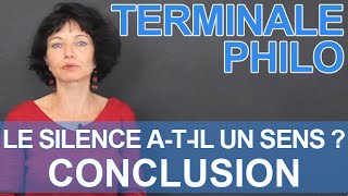 Le silence atil un sens   conclusion  Philosophie  Les Bons Profs [upl. by Naahs]