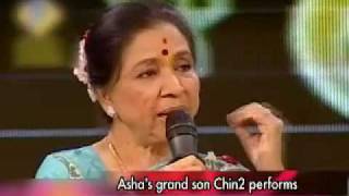 Asha Bhosle and chin2 performs on SaReGaMaPa Lil Champs [upl. by Enail821]