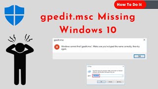 2021 How To Fix gpeditmsc Missing in Windows 10 [upl. by Anesuza]