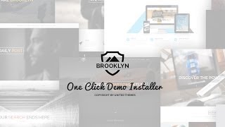 Brooklyn WordPress Theme One Click Demo Installer [upl. by Atekihs]